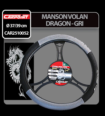 Carpoint, steering wheel cover Dragon - M - Ø 37/39 cm - Grey thumb