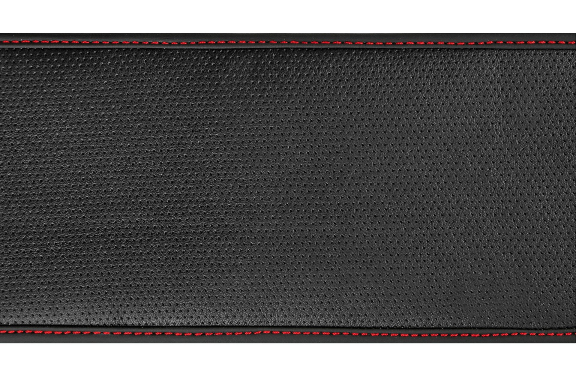 Skin-Cover, elasticized steering wheel cover - Black/Red - M - Ø 38/40 cm thumb