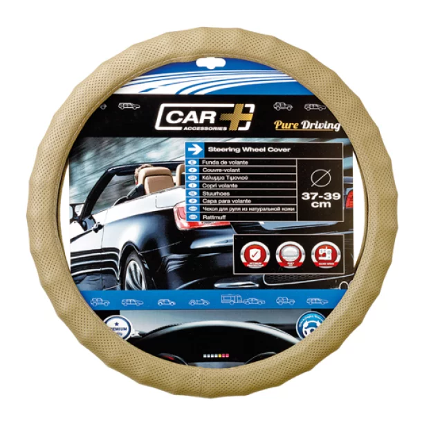 Husa volan Ergonomic - M - Ø 37/39cm - Bej