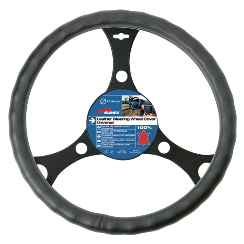 Ergonomic steering wheel cover - M - Ø 37/39 cm - Black thumb