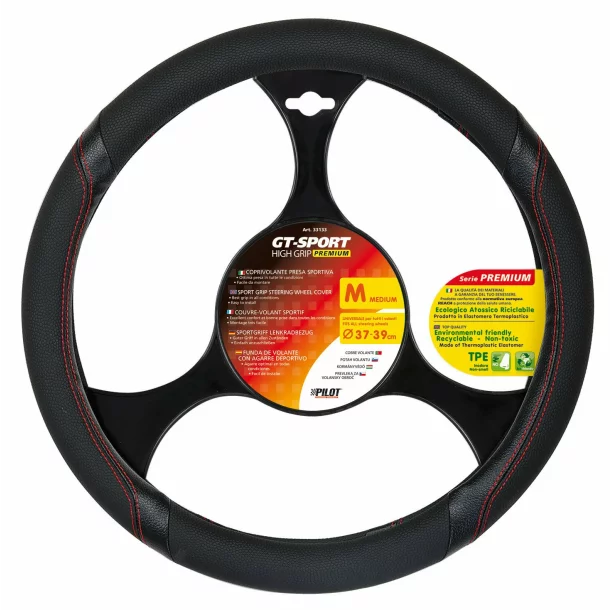 GT-Sport, TPE sport grip steering wheel cover - M - Ø 37/39 cm