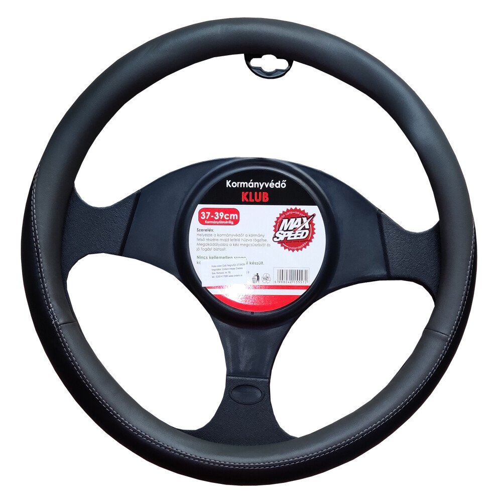 Klub steering wheel cover - M - Ø 37/39 cm - Black/Grey thumb