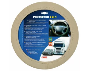 Husa volan protector elasticizat 2 in 1 - Bej