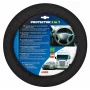 Protector 2 in 1, elasticized steering wheel cover - Black