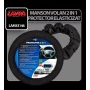 Protector 2 in 1, elasticized steering wheel cover - Black