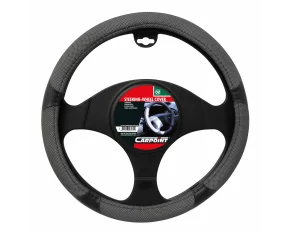Carpoint, steering wheel cover Silverstone - M - Ø 37/39 cm - Grey/Black