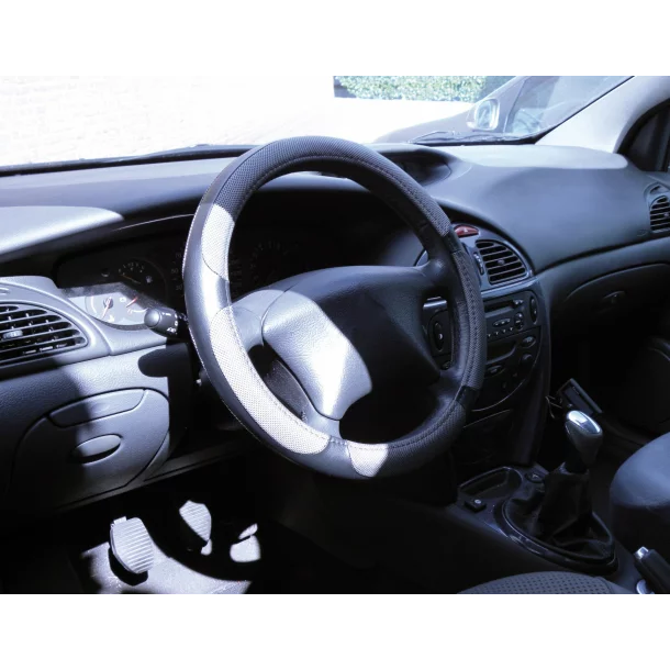 Carpoint, steering wheel cover Silverstone - M - Ø 37/39 cm - Grey/Black