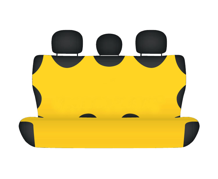 Koszulki póló hátsó üléshuzat - 2 darabos - Sárga thumb