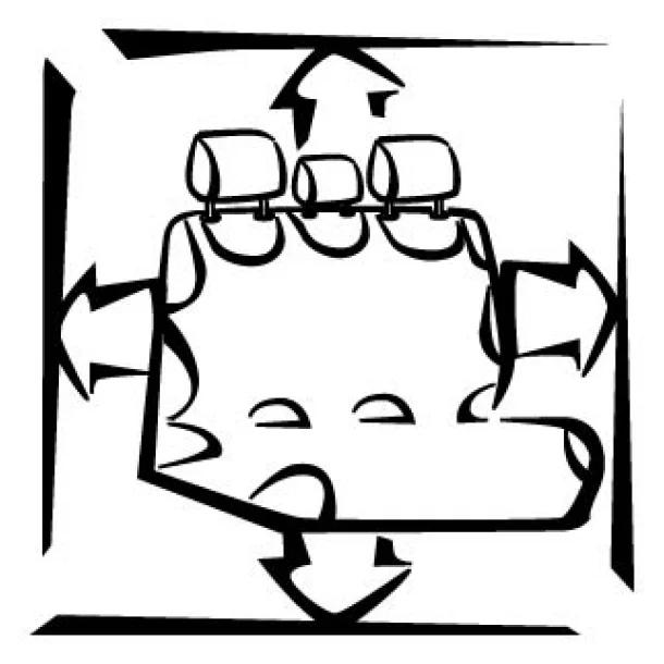 Huse bancheta spate maieu Koszulki 2buc - Grafit-Resigilat,