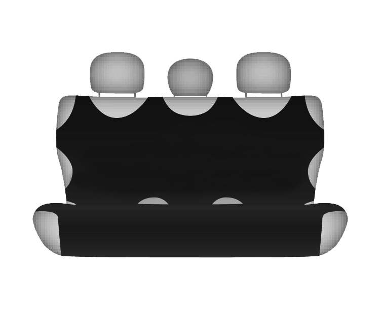 Koszulki undershirt back seat cover 2pcs - Black thumb