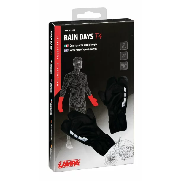 Rain-Days T4 vízálló motorkerékpáros esőkesztyű