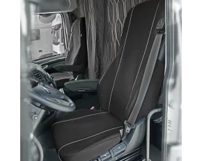 Tailor made truck seat covers DAF CF set of 1+1 seats - Black/Gray