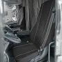 Huse scaun camion dedicate DAF LF set 1+1 locuri - Negru/Gri