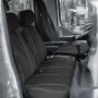 Tailor made truck seat covers DAF LF set of 1+2 seats - Black/Gray