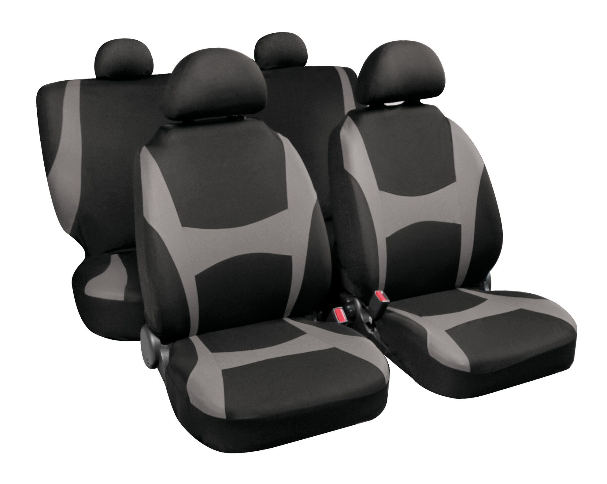 Capri stretch-fit seat covers 8pcs - Black/Grey thumb