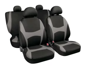 Capri stretch-fit seat covers 8pcs - Black/Grey