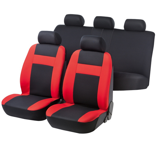 Huse scaun Car Comfort 12buc - Negru/Rosu thumb