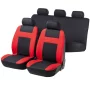 Huse scaun Car Comfort 12buc - Negru/Rosu
