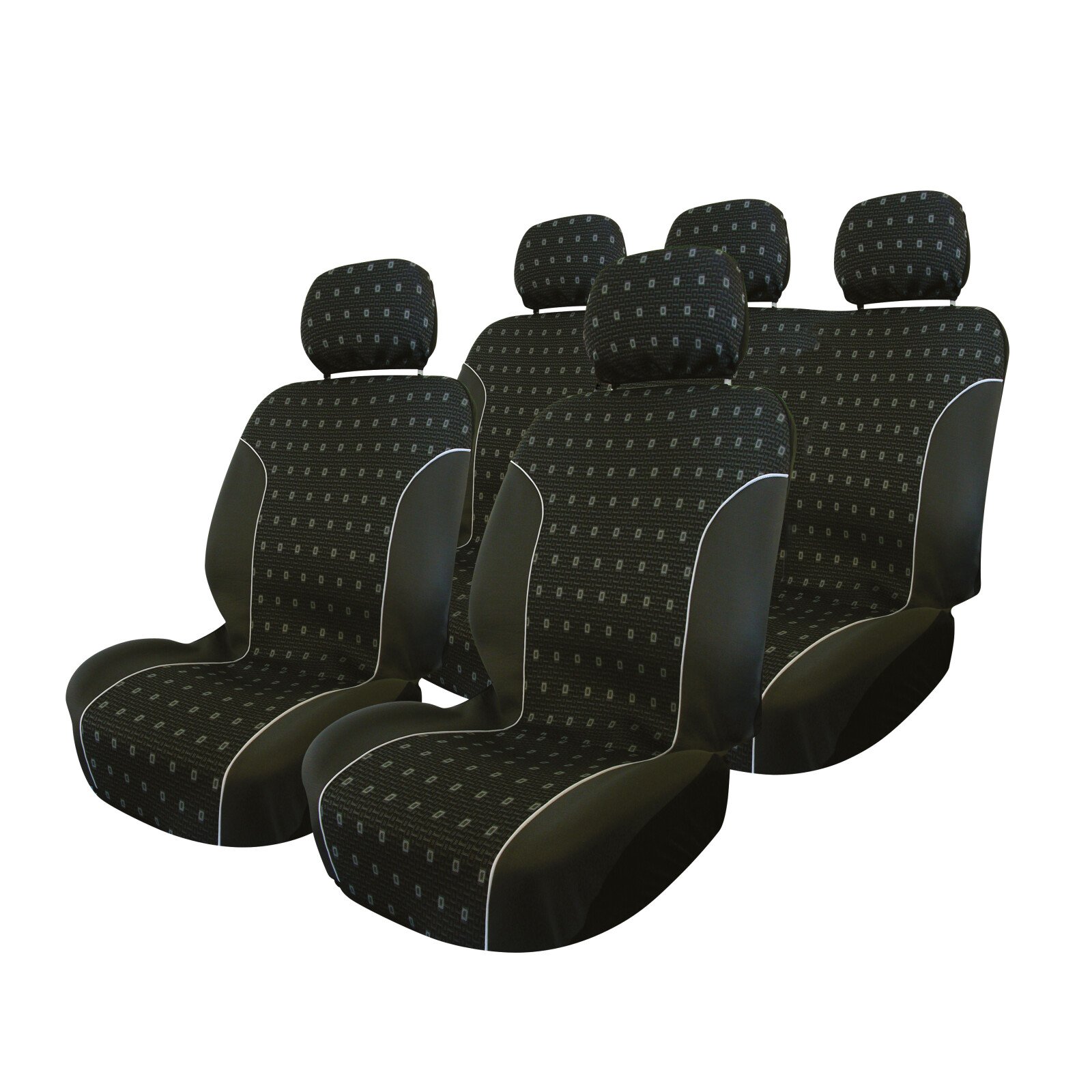 Charcoal seat covers 9pcs - Black thumb