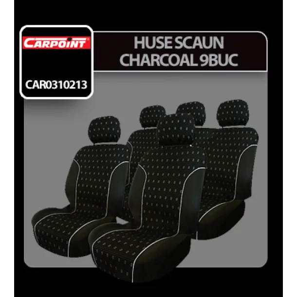 Huse scaun Charcoal 9buc - Negru