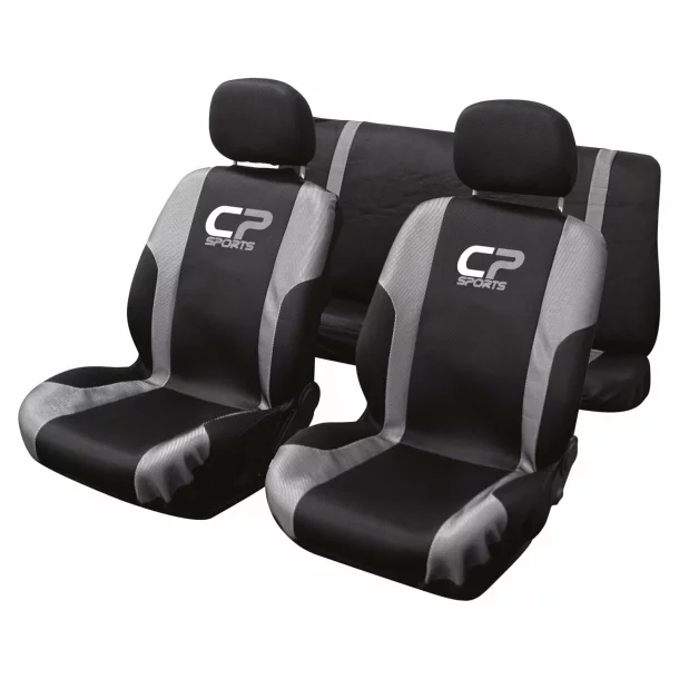 CP Sports seat covers 9pcs - Grey/Black