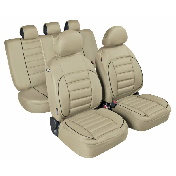 De-Luxe Sport Edition, high-quality seat cover set - Beige