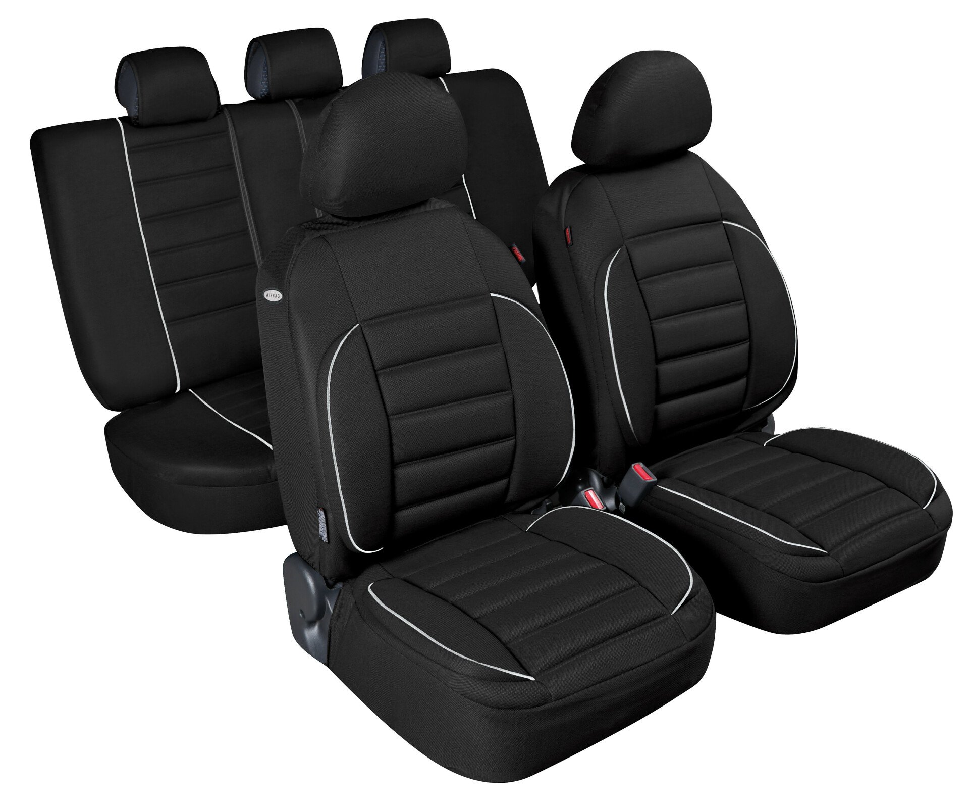 De-Luxe Sport Edition, high-quality seat cover set - Black thumb