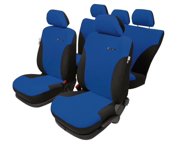 Dynamik Super AirBag L seat covers 9pcs - Black/Blue thumb