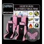 Eco Class Butterfly, seat cover set 17pcs - Pink