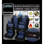 Eco Class Carbon, seat cover set 11pcs - Blue