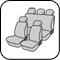 Eco Class Carbon, seat cover set 11pcs - Blue thumb