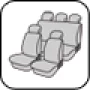Eco Class Carbon, seat cover set 11pcs - Blue