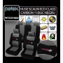 Huse scaun Eco Class Carbon set 11buc - Negru