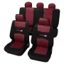 Eco Class Carbon, seat cover set 11pcs - Wine Red