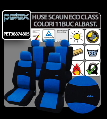 Eco Class Colori, seat cover set 11pcs - Blue thumb