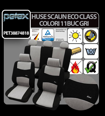 Huse scaun Eco Class Colori set 11buc - Gri thumb
