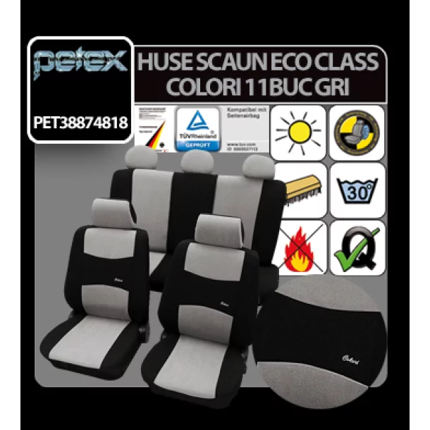 Huse scaun Eco Class Colori set 11buc - Gri