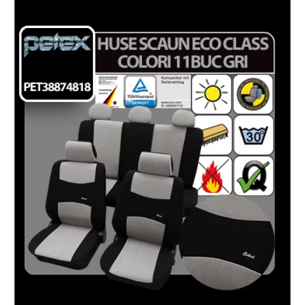 Eco Class Colori, seat cover set 11pcs - Grey