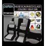 Eco Class Colori, seat cover set 11pcs - Grey