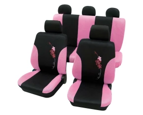 Huse scaun Eco Class Flower set 17buc - Pink