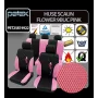 Huse scaun Eco Class Flower set 17buc - Pink