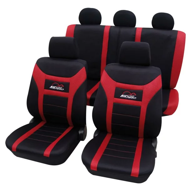 Eco Class Super-Speed, seat cover set 11pcs - Red