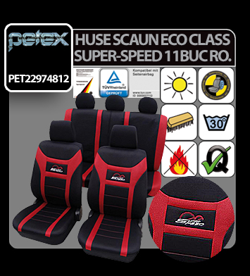 Huse scaun Eco Class Super-Speed set 11buc - Rosu thumb