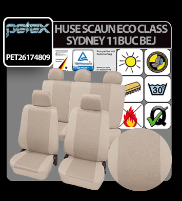 Eco Class Sydney, seat cover set 11pcs - Beige thumb