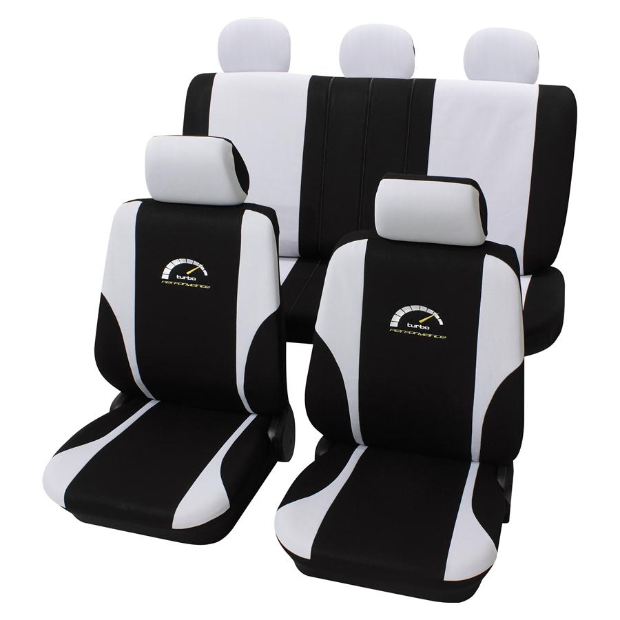 Eco Class Turbo, seat cover set 11pcs - White thumb