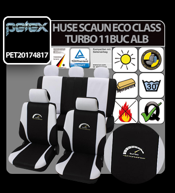 Huse scaun Eco Class Turbo set 11buc - Alb thumb