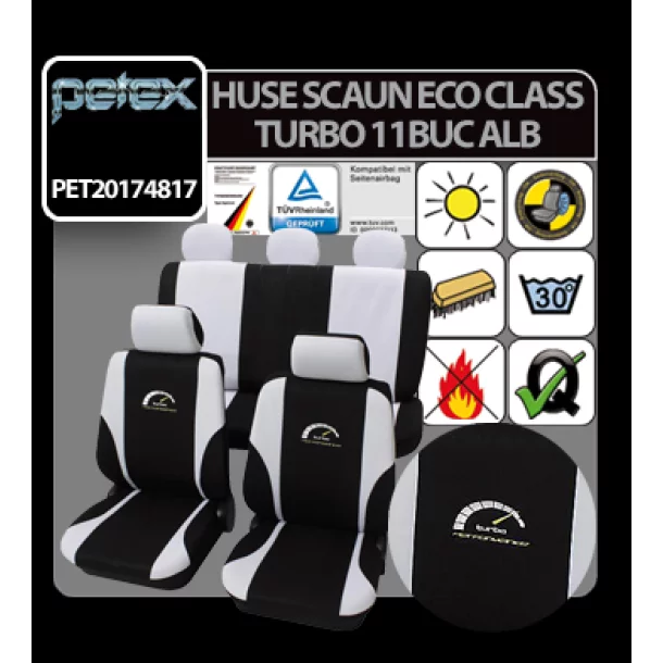 Huse scaun Eco Class Turbo set 11buc - Alb