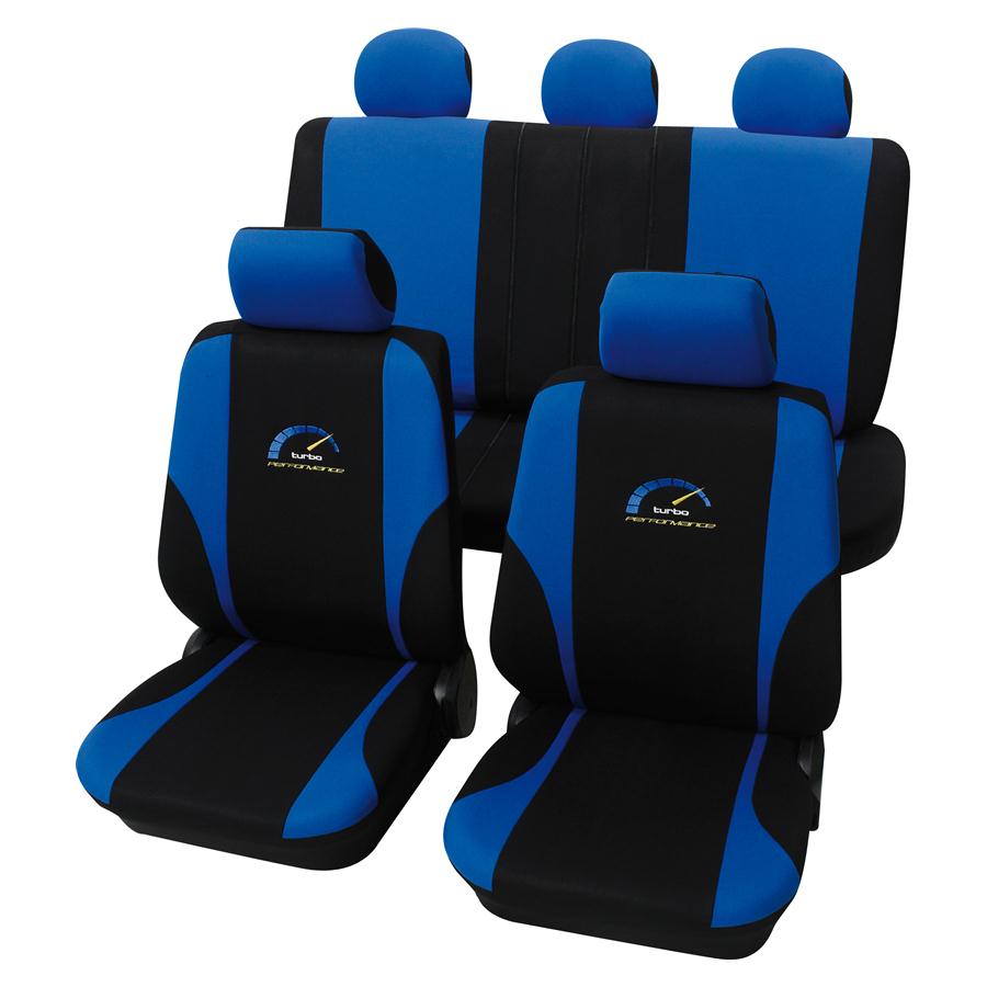 Eco Class Turbo, seat cover set 11pcs - Blue thumb