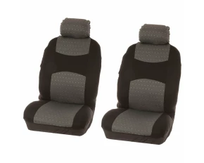 Huse scaun fata Chicago Carpoint 2buc - Negru/Gri