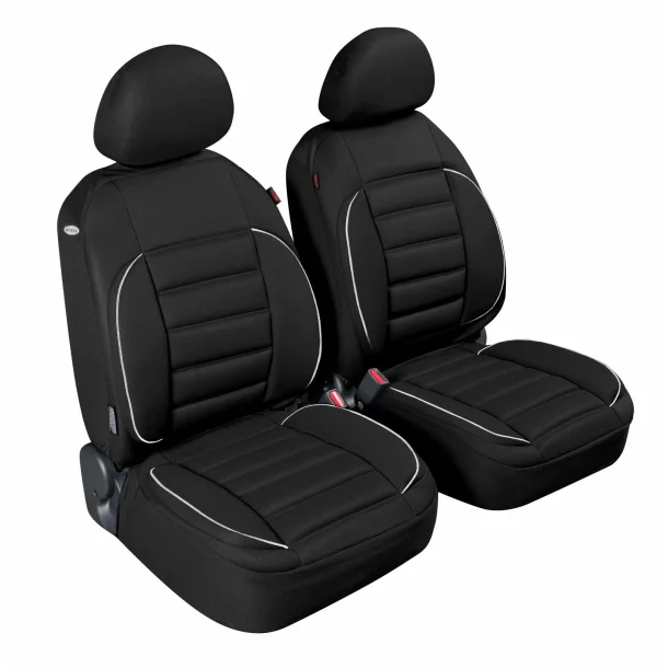 De-Luxe Sport Edition, high-quality front seat covers - Black